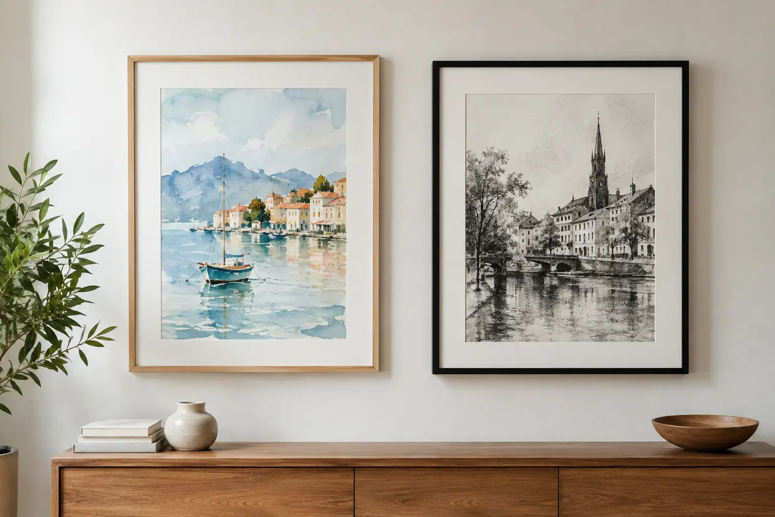 Akvarell või graafika seinal kumba valida